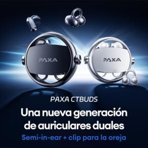 PAXA-auriculares de modo Dual, dos estilos de uso, capaces de conectar dos teléfonos, se pueden usar simultáneamente, efecto de sonido estéreo, Bluetooth 6,0, resistente al agua y batería de larga duración